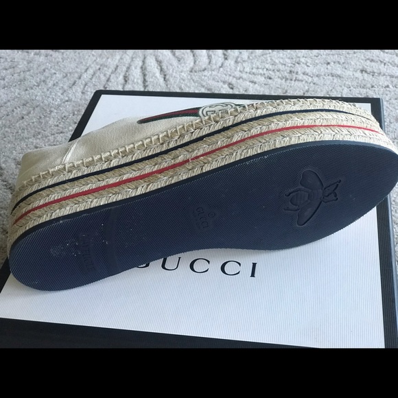 Gucci canvas platform espadrilles - NIB - 40EU - Picture 5 of 11